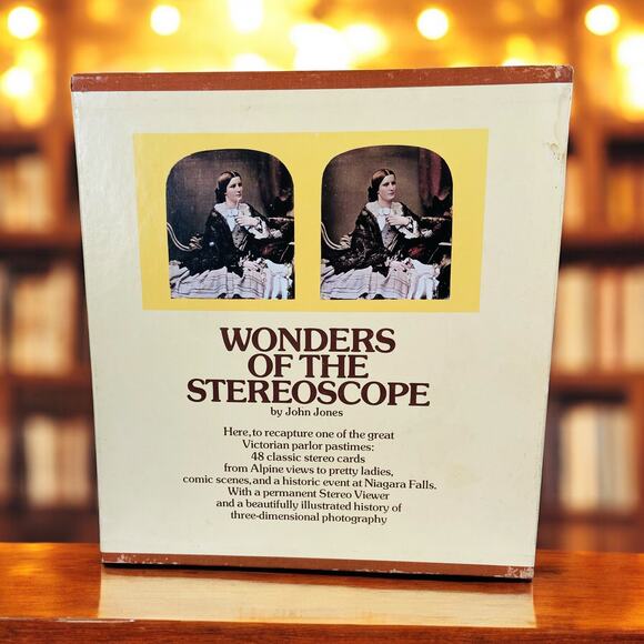VINTAGE Victorian Wonders of the Stereoscope Book Stereo Viewer & Cards 1976 - Picture 1 of 10